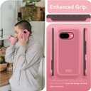 TUDIA for Google Pixel 9a Case (2025) - [MergeGrip] Dual Layer Heavy Duty Slim [Military Grade Drop Tested] Shockproof Protective Pixel 9A Phone Cases - Smokey Pink
