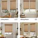 UNISHADES No Drill Cordless Bamboo Roman Shades, Light Filtering Woven Natural Bamboo Window Covering, Easy Install Roman Style Shade, for Window Size 31" W × 48" H - Alternate Teak