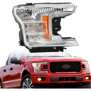 munirater Headlight Assembly Replacement for 2018 2019 2020 F150 Right Halogen Headlamp Passenger Side KL3Z13008C
