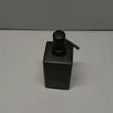 Matte Black Ceramic Square Hand Soap & Lotion Dispenser for Bathroom, Dish Soap Dispenser for Kitchen - 14oz, Matte Black