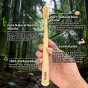 Boar Bristle Bamboo Toothbrush (5-Pack) - Natural Premium Wild Boar Bristles - 100% Biodegradable & Eco-Friendly - No Plastic, No Nylon - Self-Standing Design - Natural Toothbrushes