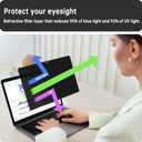 Peslv Magnetic Privacy Screen for Macbook Pro 13 Inch (2016-2022, M1, M2) / Macbook Air 13 in (2018-2021, M1), Removable Anti Blue Light Glare Filter for Mac 13In Laptop