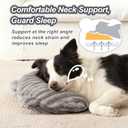 Jiupety Dog Calming Pillow, Soft and Neck-Friendly, Washable Pet Neck Pillows for Small Medium Large Dogs and Cats, 17" x 10", Gray