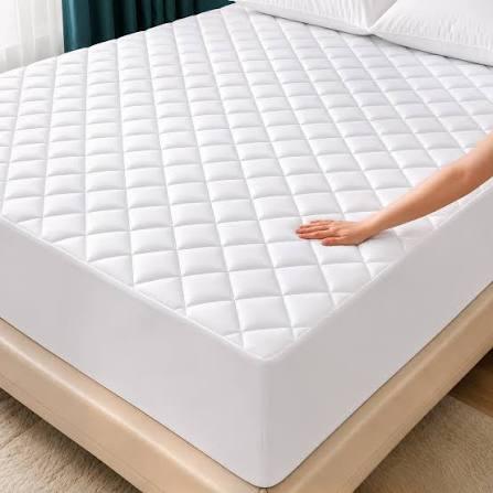King Mattress Pad, Quilted Mattress Protector Topper fits 16" Deep Pocket