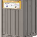 Upgrade 48 Gallon Package Delivery Box for Outside with Sticker Sign, Large Resin Outdoor Package Drop Box For Porch, Outdoor Storage Box with Lockable Secure (Grey)