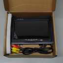 Hikity 7 Inch Vehicle Backup Camera Monitor only, Quad Split HD LCD Display Screen, Car Monitor for SUV Van RV Truck, V1/V2/V3/V4 Video Input, 9V/36V + Headrest Mounting Bracket & Dash Stand