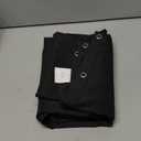 MIULEE Black Scalloped Shower Curtain Linen Textured with 12 Metal Hooks Cute Heavy Duty Washable Waterproof Thick Cloth Shower Curtains with Black Border for Bathroom Hotel Bathtub,W72*L78