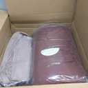 Monbix Queen Comforter Set - 7 Pieces Cationic Dyeing Dark Red Bed in a Bag Queen Bedding Sets with Comforter, Sheets, Pillowcases & Shams, Reversible Bedding Comforters Sets