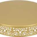 11.8  Gold Cake Stand, Metal Cupcake Dessert Stand Cake Display Holder, Cookies Fruit Serving Tray Decor Candy Table Display for Wedding Party Birthday Housewarming Anniversary (11.8in)