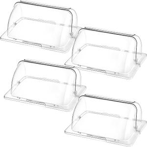 4 Pcs Clear Chafing Dish Cover Half Size Roll Top Bakery Pan Display
1/2 Plastic Chafing Dessert Cake Food Display Cover, Transparent Lid with Metal Handle for Cupcake Exhibition Buffet Bakery