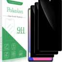 Pokolan [3 Pack] Privacy Screen Protector for Samsung Galaxy S20 FE, A53, A52, A51, Anti-Spy Tempered Glass Film[Not Support Fingerprint Unlock], 9H Hardness, Case Friendly (Black)