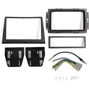 Kojem Double Din Dash Kit Compatible with 2006-2007 Jeep Commander Center Dashboard Cover Bezel Wire Harness Radio Dash Install Kit