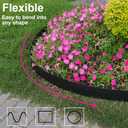 102FT Landscape Edging 4 in Tall with 110 Spikes, Garden Edging Border and 1 Hammer, Plastic Landscape Edging Border Lawn Edging for Landscaping, Flower Beds, Yard