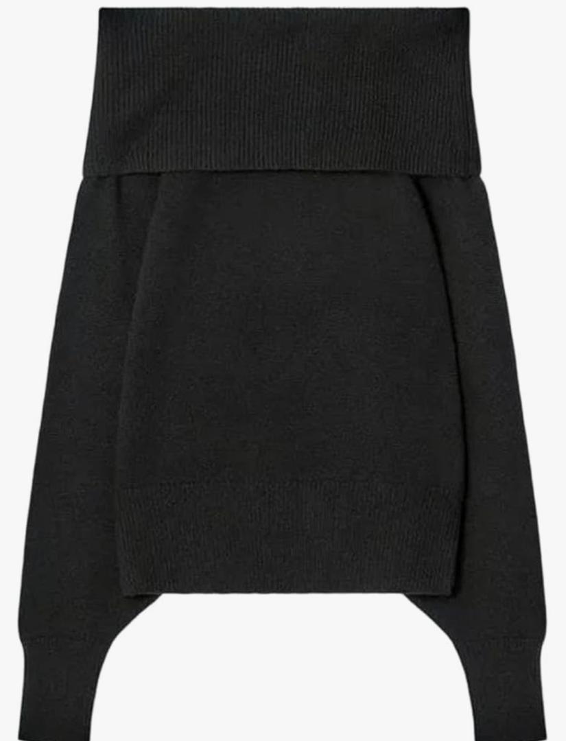 ZAFUL Women's Cropped Knit Sweater Boat Neck Long Sleeve Pullover Jumper Top XL