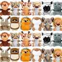 Arrozon 24 Pcs Small Stuffed Animals Bulk, Mini Stuffed Animal 4.5 Inch Cute Plush Toy, Mini Plush Toys, Toddler Stocking Stuffers, Little Jungle Stuffed Animals