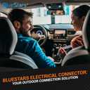 BlueStars 100 PCS 22-16 AWG Non-Insulated Butt Splice Connectors - Marine Crimping Terminals, Uninsulated Wiring Crimps Connector, Bare Pure Copper Crimp Splice Terminal for 22, 20, 18, 16 Gauge Wire