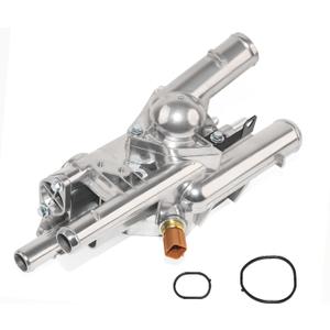 2.4L L4 Aluminum Engine Coolant Thermostat Housing Compatible with 2008-2010 Hyundai Sonata Replace# 256002G600 25600-2G600