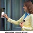 5 x Letter K Acrylic Badge Reel with Glitter - Sparkling Christmas Gift for Nurses, Teachers, Students & Office, Holiday ID Holder for RN, CNA, LPN