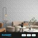 Art3d 33-Pack 3D Wall Panels for Interior Wall Decor, Modern Diamond Textured Accent Wall Paneling for Gaming Living Room TV Wall Background, 30x30 cm White, A10342