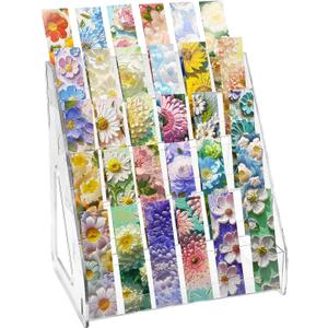 5 Tier Bookmark Display Stand for Vendors, Clear Bookmark Sticker Holder Greeting Card for Business Vendor, Retail Store Shop