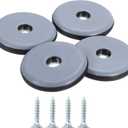 uxcell Furniture Sliders, 4Pcs 2" - PTFE Round Chair Leg Floor Protectors, Screw-On Furniture Pads with Screw, Chair Glides for Carpet Hardwood Floors