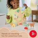 Fisher-Price Wood Stacking Toy Balance Tree, 10 Wooden Pieces for Developmental Play Preschool Kids Ages 3+ Years, 1-pack