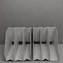 SAYEEC 2Pcs Collapsible Plastic Magazine File Holder Vertical Binder Storage Organizer for Desk Sturdy Upright Desktop Magazine Organizer Folder Rack for Office School Home (3 Compartments, Gray)