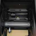 AQUAZILLA Metal Garden Hose Reel Deck box, Durable Steel Garden Hose Storage Box Cabinet, 150ft 5/8" Garden Hose Capacity. - Hose guide Manual Rewind, No-leak aluminum water connections