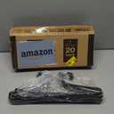 Zober Pants Hangers Non Slip - 20 Pack Open Ended Pants and Jean Hangers for Closet - Space Saving Clothes Hanger - Strong, Durable, Metal Pant Hangers (Black) (Chrome)