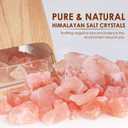 SALKING 2-in-1 Ultrasonic Essential Oil Diffuser & Himalayan Salt Lamp, Aromatherapy Diffuser Cool Mist Humidifier with Auto Off Function, 100% Pure Himalayan Pink Salt Rock, 150ml (Wooden Grain)