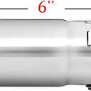 TriTrust Exhaust Tip, 1.75-2.5 inch Inlet Adjustable, Fit 1.75''/2''/2.25''/2.5'' Outer Diameter Tailpipe, 3'' Outlet 6'' Long Muffler Tip, Chrome Stainless Steel Truck Car Tail Tip