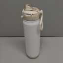 ZULU Powerfill Pro 24oz Stainless Steel Water Bottle with Quick Fill Lid, Triple Walled Vacuum Insulated Metal, Leak Proof Locking Lid, Sip and Chug, Reusable BPA Free, White