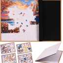 Puzzle Board for 1500 Pieces, Foldable Jigsaw Puzzle Board 35.4" x 26.18" with 4 Sorting Trays, 2-in-1 Folding Puzzle Table, Felt Puzzle Mat, Portable Puzzle Organizer Storage Board for Adults