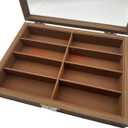 Antique Glasses Storage Box, Sunglasses Storage Case, Collection Case, Accessories Storage, Wooden, Holds 8-Slot