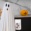 Halloween Ghost Kitchen Towels, Spooky Halloween Hand Towels for Bathroom Decor, Autumn Ghost Pumpkin Decorative Dish Tea Towel for Kitchen, 16x24 Inch