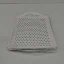 LONEA Non Slip Food Serving Tray with Handles, 2-Pack Rectangle Anti-Slip Non-Toxic Dishwasher Safe Tray for Snack Fruit Dessert Breakfast Drink Come with 2pcs Cleaning Cloths White (16.7"L x 11.5"W)