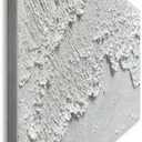 White Textured Wall Art Handmade Contemporary Modern Oil Painting On Canvas Ocean Wave Beach Abstract Painting for living Room Bedroom Decor