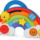 Learning Resources Rainbow Busy Board - Montessori Busy Board, Toddler Sensory Toys, Boy and Girl Travel Toys for Toddlers, Fine Motor Toy, Sensory Toddler Travel Activities, Educational Gifts