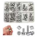 5 x 72 Pack-36 Sets M6 x 10/12/14/16/18/20 Stainless Steel 304 Hex Head Bolts Nuts Washers Assortment Kit for ATV Bike, Motorcycle, Scooter Battery Terminal