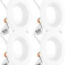 Sunco Retrofit LED Recessed Lighting 6 Inch, Downlight Can Lights for Ceiling, Baffle Trim, 965 LM, 13W (120W Equivalent), 3000K Warm White, Dimmable, Damp Rated UL 4 Pack.