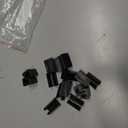 RANIT 20Pcs Slot Width Max 12mm Chair Foot U Shaped Floor Glides Tubing Caps Cover,Fit Furniture Leg Dia 12mm Black