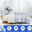 Cooling Duvet Cover for Hot Sleepers, Double Side Arc-Chill Q-Max >0.5 Comforter Cover, Ultra Soft, Thin, and Breathable, Zipper Closure, 3PC, Queen Size