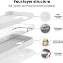 Vooii Compatible with iPhone 13 Pro Case, Liquid Silicone Upgrade [Camera Protection] [Soft Anti-Scratch Microfiber Lining] Shockproof Phone Case for iPhone 13 Pro 6.1 inch - White
