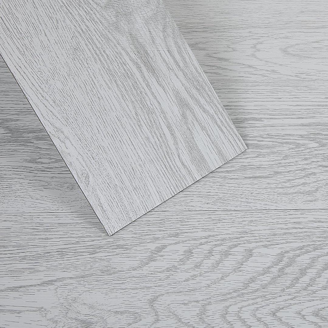 INMOZATA Peel and Stick Floor Tile, 36Packs 54 Sq. Ft Vinyl Flooring Plank 36"x 6" Peel and Stick Vinyl Flooring Tile Waterproof Wood Grain for Bedroom, Living Room, Kitchen, RV(White Gray)