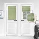 WDFour 100% Blackout French Door Curtains for Windows UV Protection, Noiseless Adjustable Roller Shade, No Drill Required, Fits Office Home Ward(24" Wx38 L,Matcha,Pack of 1)