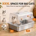 XXXL Stainless Steel Litter Box with Lid for Big Cats & Multi-Cat Homes