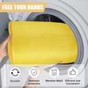 2 x Shoe Washing Machine Bag, Laundry Shoe Bag for Washer and Dryer, Yellow Sandwish Mesh, 2L(8x15in)