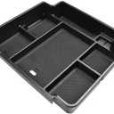 Compatible with Chevy/GMC Accessories 2021 2022 2023 Interior Secondary Storage Armrest Box Insert Hidden Cubby Drawer(Black)