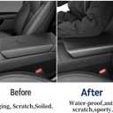 Frani Center Console Armrest Cover Designed for Tesla Model 3 Highland 2024-2026 and Model Y Juniper 2026 Refresh,Non-Slip Designed with EZ Snap On Install-Carbon Fiber Texture