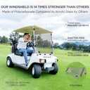 Club Car DS Windshield 1982-2000.5 Models Golf Cart Windshield Club Car Windshield Replacement Foldable Tinted UV Protection and Impact Resistant PC Shield